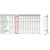Ardesia radiatore tubolare 2 colonne 5 elementi h.500 - colore bianco RAL9016 - completo di tappo cieco e riduzioni da 1/2" 3541700086682
