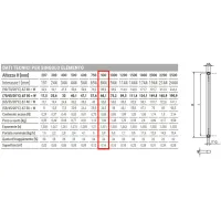 Ardesia radiatore tubolare 2 colonne 7 elementi h.900 - colore bianco RAL9016 - completo di tappo cieco e riduzioni da 3/8" 3541700014552