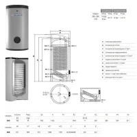 Bollitore verticale BOLLY 1 ST WB 200 litri con 1 scambiatore fisso per produzione A.C.S. 3105162321102