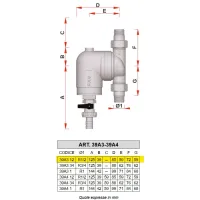 39A3 - Filtro cromato con attacchi maschio-maschio e attacco manometro - Misura 1/2" 39A3 12