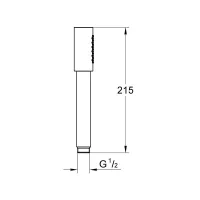 Rainshower Aqua Stick Manopola doccia - Manopola doccia Grohe Sena Stick EcoJoy, finitura cromo 26465000
