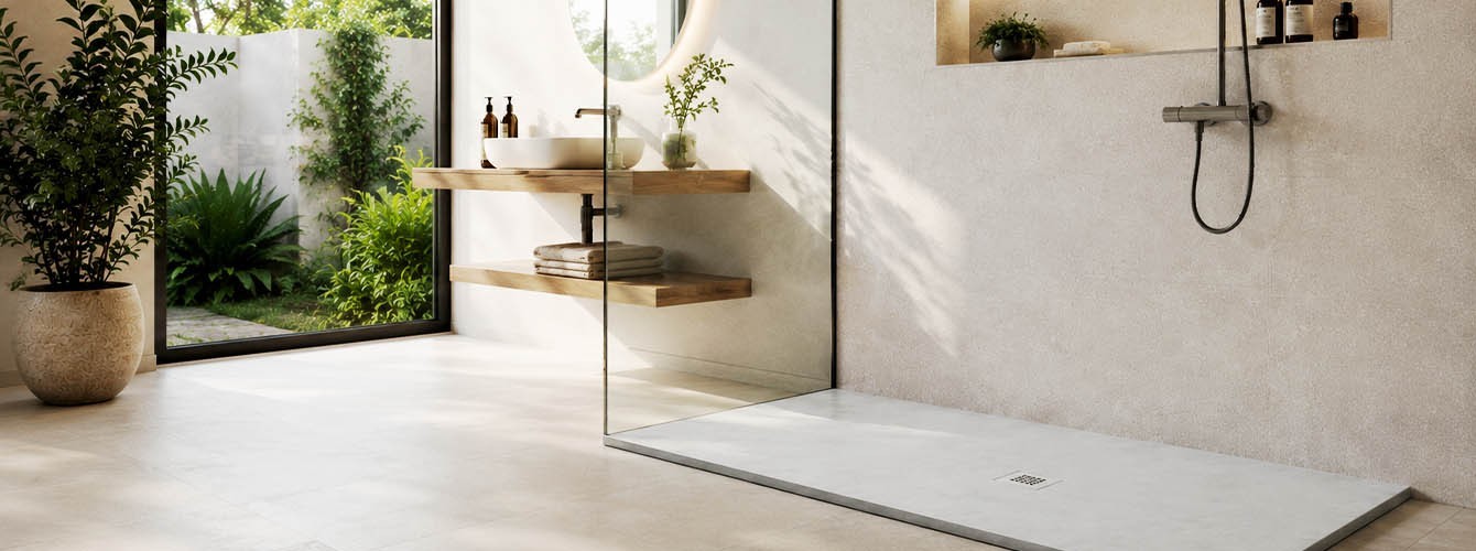 Piatto Doccia Base Slate Acquabella: la soluzione su misura per un bagno moderno ed elegante